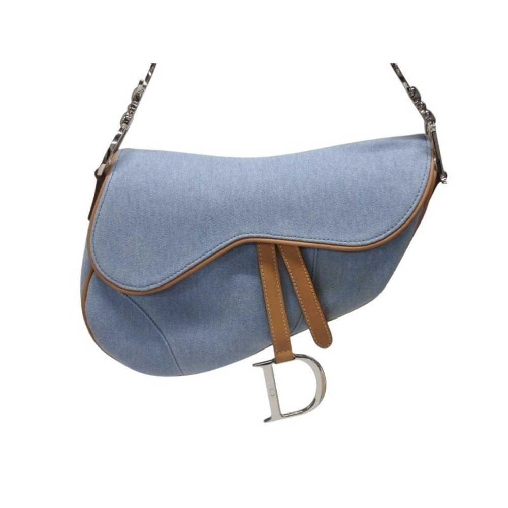 Dior Hobo Galliano Shoulder Christian John denim One saddle leather bag